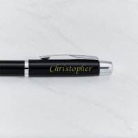 personalised Parker IM Rollerball Pen - Solid Black