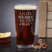 Merry Beermas Pint Glass