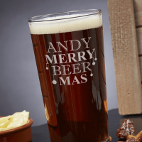 Merry Beermas Pint Glass