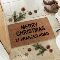 personalised festive doormat