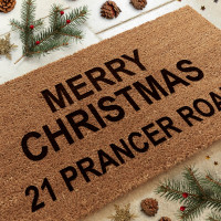 personalised festive doormat