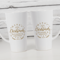 Merry Christmas Couple Double Duraglaze Tall Latte 17 oz