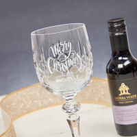 Merry Christmas Glass Goblet Gift Set 