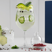 Merry Ginmas Gin Glass