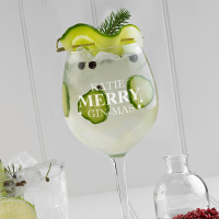 Merry Ginmas Gin Glass