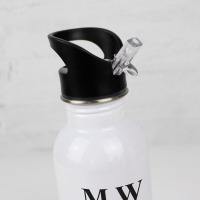 personalised white water bottle 
