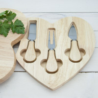 personalised Carved Heart Cheese Board
