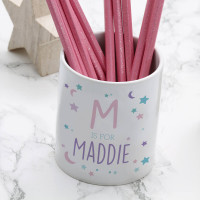 personalised moon and star pen pot