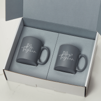 Mr & Mrs Grey Mugs Gift Set