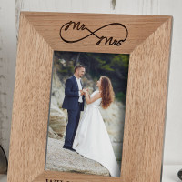 personalised infinity wood photo frame