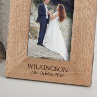 personalised infinity wood photo frame