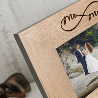 personalised infinity wood photo frame