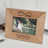 personalised infinity wood photo frame