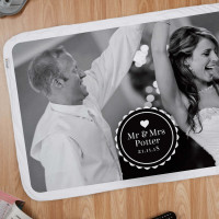 personalised Mr & Mrs Wedding Date Photo Blanket