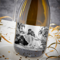 Mr & Mrs Wedding Date Photo Upload Boutique Gifts Prosecco Double Glass With Bottle Gift Set 