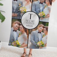 Mr & Mrs Wedding Photo Blanket