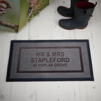 personalised mr and mrs indoor mat