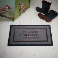 personalised mr and mrs indoor mat