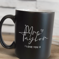 Mrs Mug Black Satin Mug