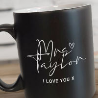 Mrs Mug Black Satin Mug