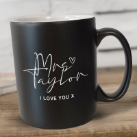 Mrs Mug Black Satin Mug