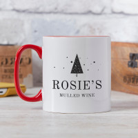 personalised Mulled Wine Two Tone Mug Red