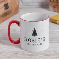 personalised Mulled Wine Two Tone Mug Red