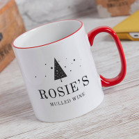 personalised Mulled Wine Two Tone Mug Red