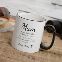 Mum 2 Tone Mug Black Rim Handle