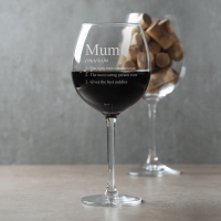 Mum Definition Simple 480ml Allegro Wine Glass