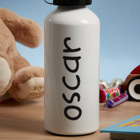 personalised Name White Water Bottle