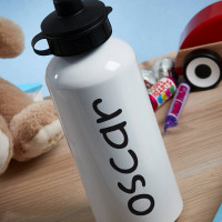 personalised Name White Water Bottle