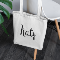 personalised Name Canvas Tote Bag
