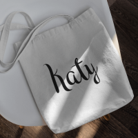 personalised Name Canvas Tote Bag