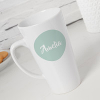 personalised Circle Name Latte Mug