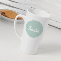 personalised Circle Name Latte Mug