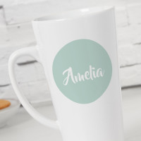 personalised Circle Name Latte Mug