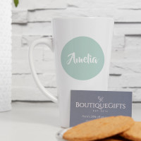 personalised Circle Name Latte Mug