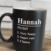 Name Noun Black Satin Mug