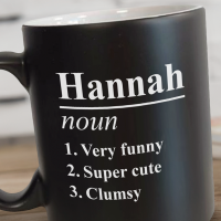 Name Noun Black Satin Mug