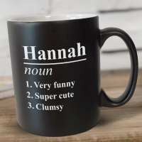 Name Noun Black Satin Mug