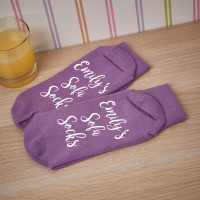 personalised name sofa socks