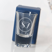 personalised Nautical Monogram Conical Shot Glass