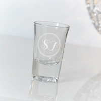 personalised Nautical Monogram Conical Shot Glass