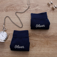 personalised navy name sock