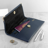 personalised Luxury Travel Organiser - Navy