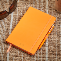 Neon Orange Notebook & Pen Gift Set