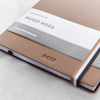 HUGO BOSS Iconic A5 Camel Lined Notebook