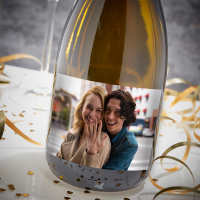 Newly Engaged Photo Upload Boutique Gifts Prosecco Double Glass With Bottle Gift Set 