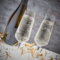 Newly Engaged Photo Upload Boutique Gifts Prosecco Double Glass With Bottle Gift Set 
